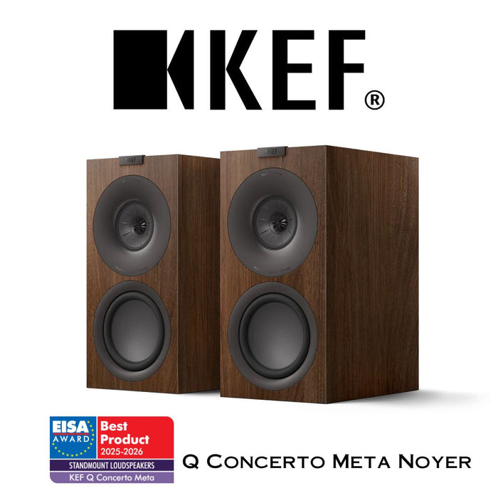 KEF QConcerto Meta - Enceintes d'étagère compacte 3 voies (paire)