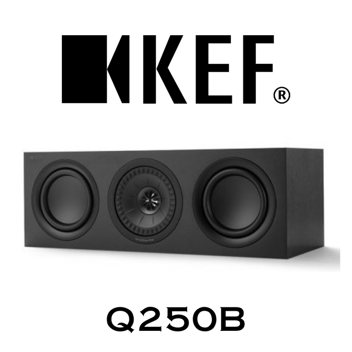 KEF Q250C - Enceinte de canal central avec hauts-parleurs de 5.25po et 1po, technologie Uni-Q et dimensions réduites pour convenir à un emplacement limité!