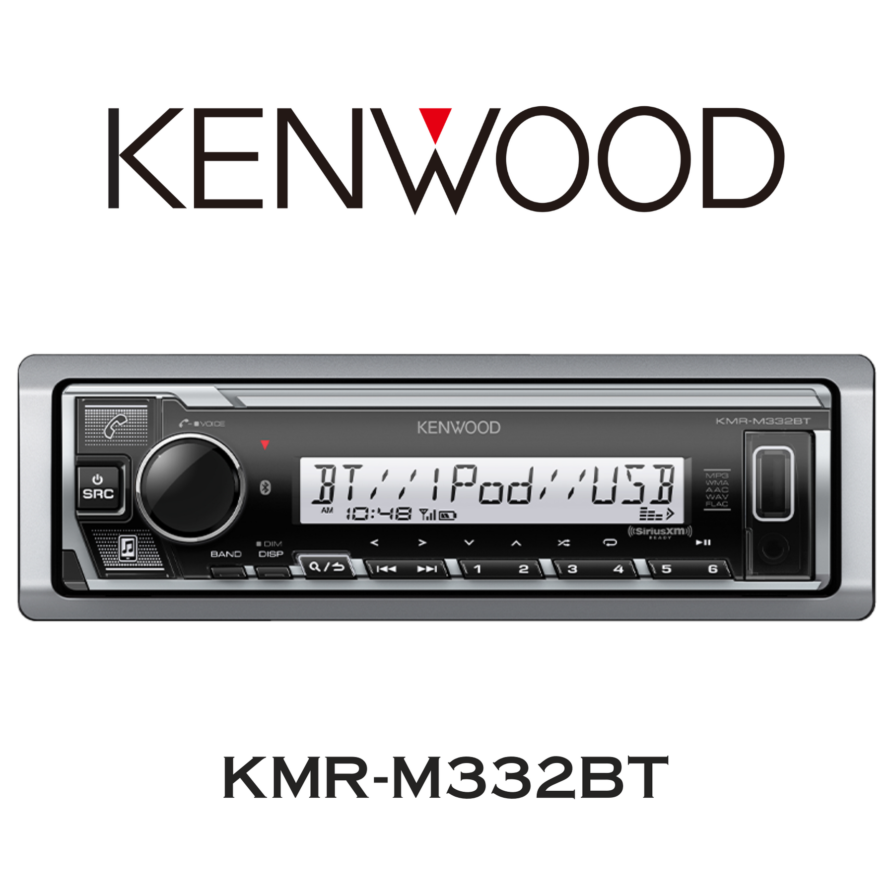 Kenwood KMRM332BT Récepteur multimédia numérique marin avec Bluetoo