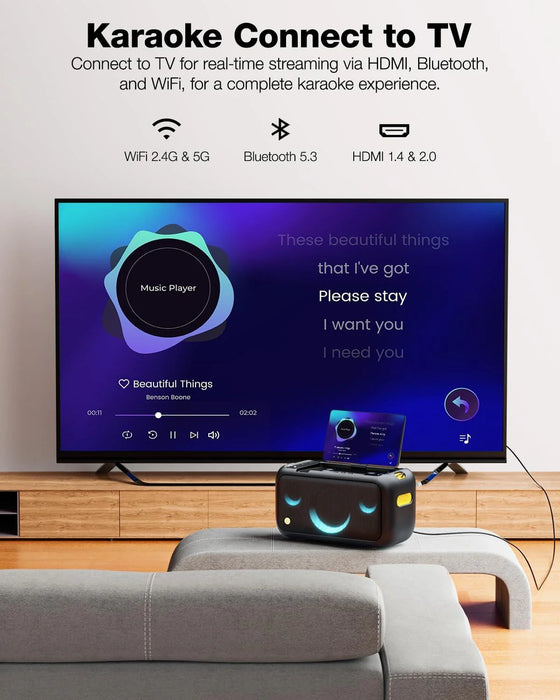 Ikarao X1 -  Système portable Karaoké Tout-en-un Bluetooth