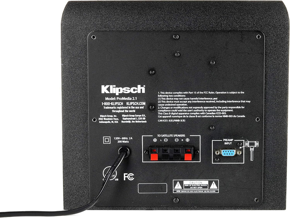 Klipsch ProMedia 2.1 | Système d’enceintes amplifiées 2.1 pour ordinateur
