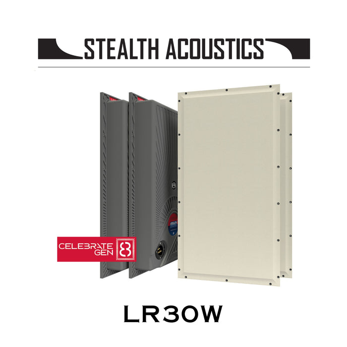 STEALTH ACOUSTICS LR30W-EA - Caisson de basses 4 Woofers 8'' Invisible (Deux unités)
