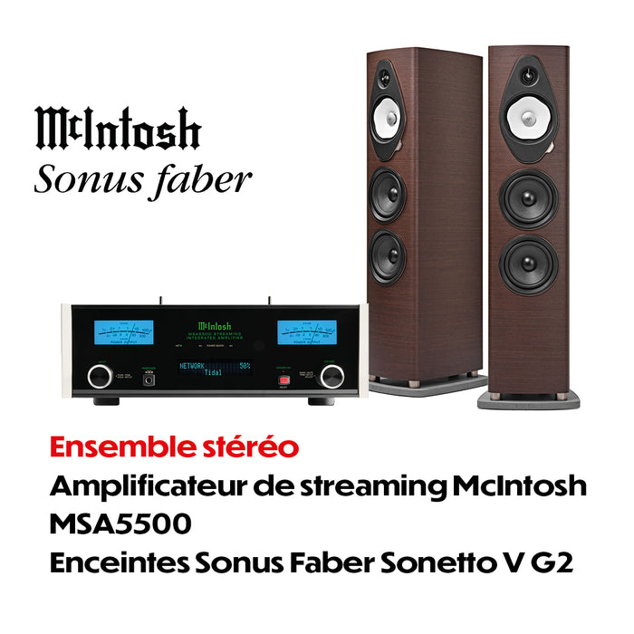 Ensemble stéréo Haute-Fidélité | McIntosh et Sonus Faber