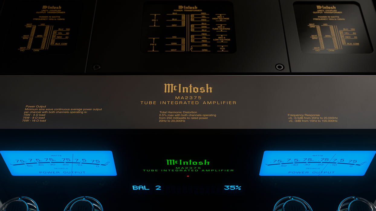 McIntosh MA2375 | Amplificateur intégré à tubes à vide 75Watts par canal