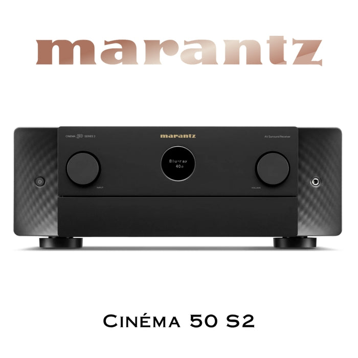 Marantz Cinema 50 S2 - Récepteur cinéma maison 9.4, 8K, 110W, 9 canaux amplifiés, Dolby Atmos, DTS:X et 8K Ultra HD