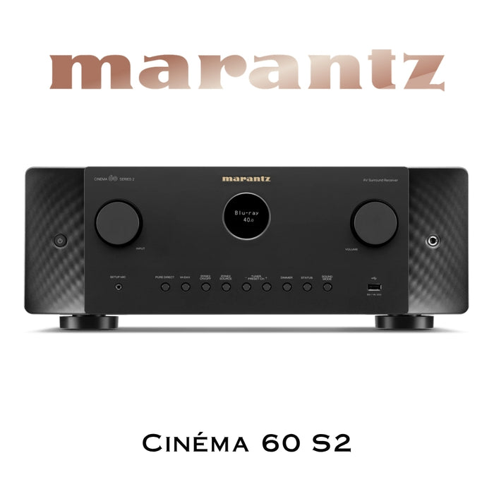 Marantz Cinema 60 S2 - Récepteur cinéma maison 7.2, 8K, 100W, 7 canaux amplifiés, Dolby Atmos, DTS:X