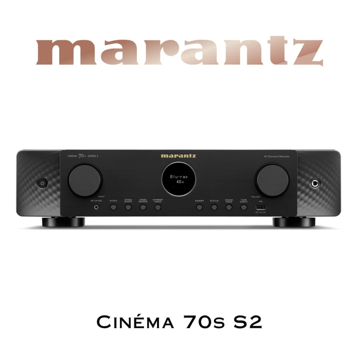Marantz Cinema 70s S2 - Récepteur cinéma maison 7.2, 8K, 50W, 7 canaux amplifiés,  Dolby Atmos, DTS:X, Format Slim