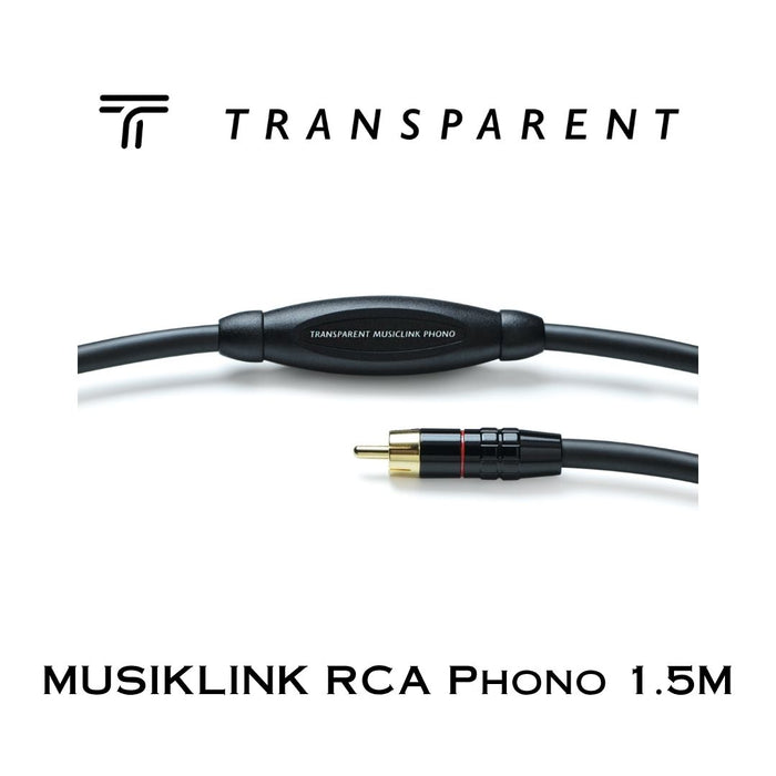 Transparent MUSICLINK RCA Phono | Câble d'interconnexion RCA pour table tournante