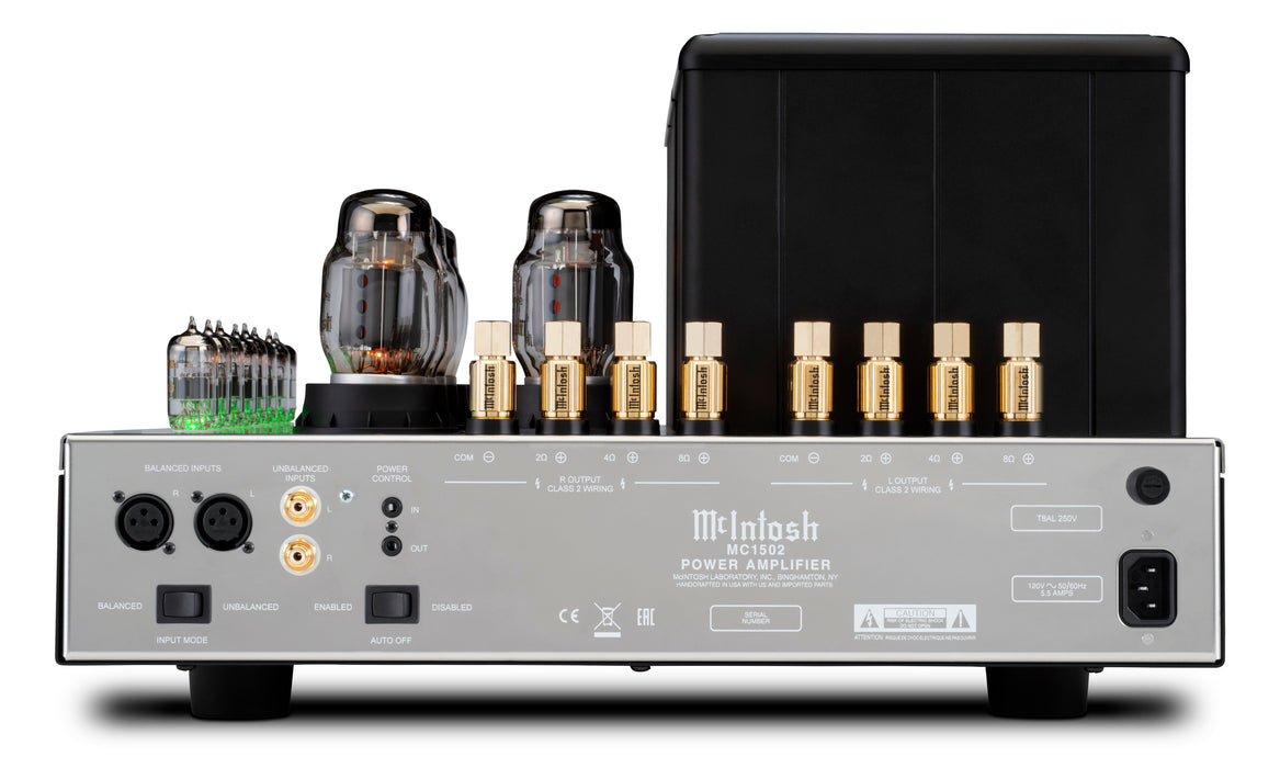 McIntosh MC1502 vue connectique