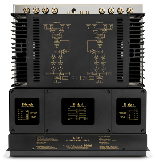 McIntosh MC312 Amplificateur de puissance dessus