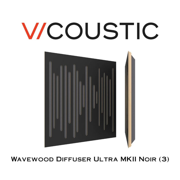 Vicoustic Wavewood Diffuser Ultra MKII - Panneaux acoustiques Absorbeurs et Diffuseurs (3 Unités)