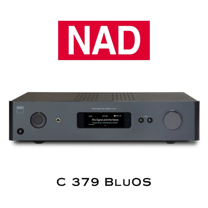 NAD C 379 BluOS – Amplificateur stéréo 80 W avec BluOS, compatible Dirac Live