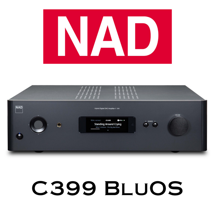 NAD C 399 BluOS - Numérique hybride DAC Amplificateur 180 W/canal, DAC