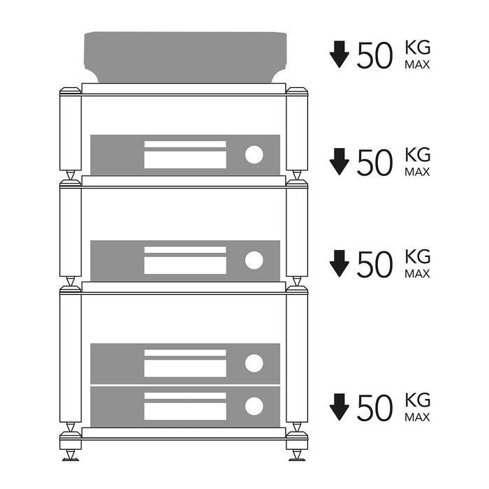 NORSTONE - COPENHAGEN MODULE 1 Meuble HiFi - Noir/Chêne 50 kg (Unité)
