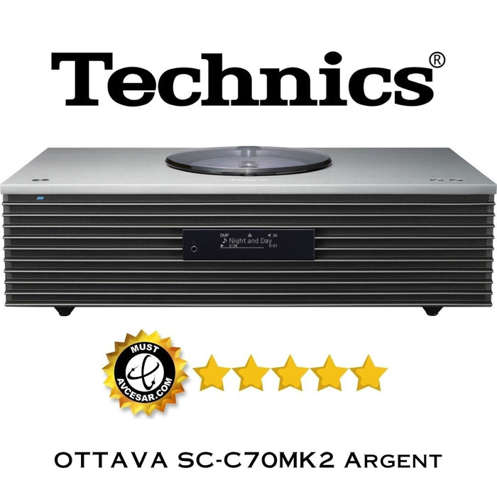 Technics OTTAVA SC-C70MK2 - Mini-Chaîne audio tout-en-un haut de gamme 100Watts!