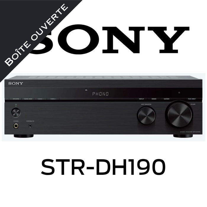 Récepteur stéréo 100W/C, entrée phono, Bluetooth (Boîte ouverte état neuf)