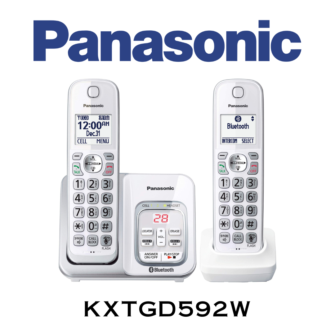 Panasonic KX-TG6812 - Noir - Téléphone fixe filaire - Rue du Commerce