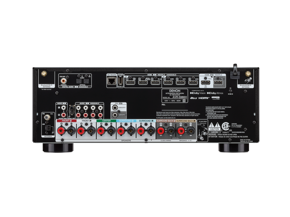 DENON AVRS980H | Récepteur cinéma maison Dolby Atmos 7.2 canaux 90 W 4K/8K