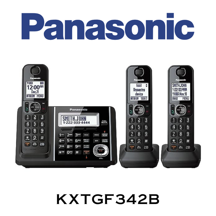 Panasonic KXTGF342B - Système téléphonique numérique sans fil avec répondeur