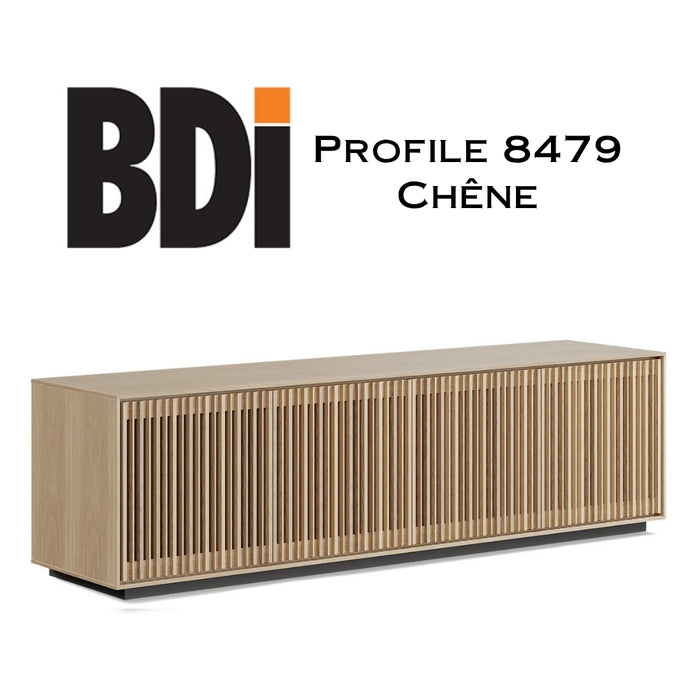 BDI Profile 8479 | Meuble multimédia 4 portes audio-vidéo/téléviseur jusqu'à 85 pouces
