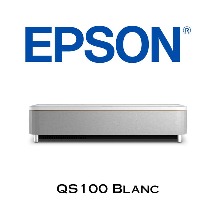 Epson QS100 – Projecteur laser 3LCD à focale ultracourte 4K PRO-UHD HDR 4 500 lumens