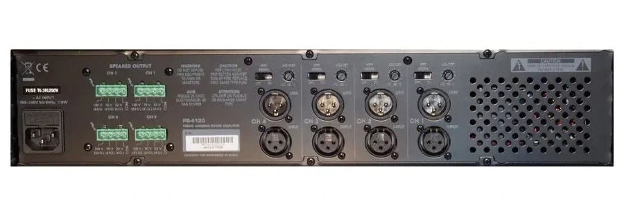 Quest Commecial PB4120D | Amplificateur commercial 70V 4 x 120W