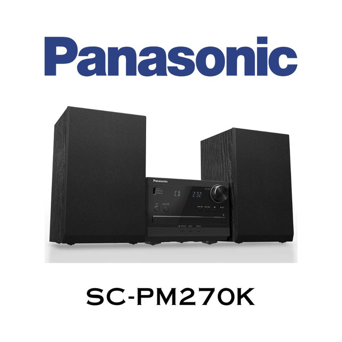Panasonic SCPM270K - Mini-Chaîne Bluetooth 20 Watts
