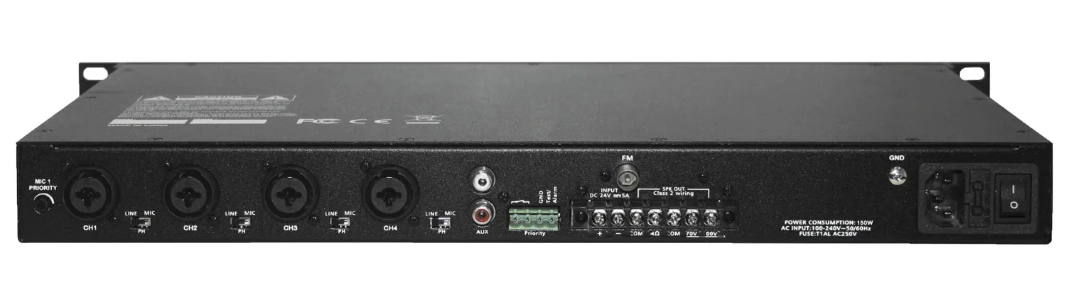 SHOW PAD-120 | Amplificateur mono 120w rms, sorties 70v et 8 ohms