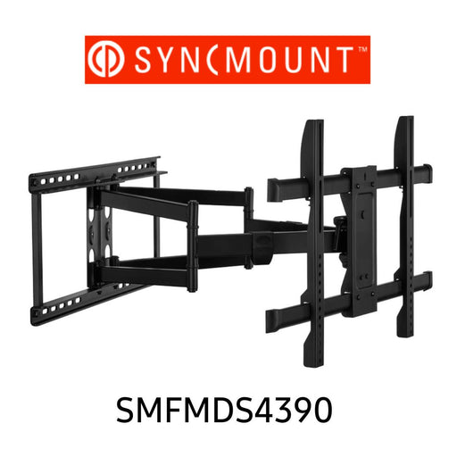 Syncmount SM-4390DFM | Support mural articulé pour téléviseur 43" à 90"- Jusqu'à 138 lb