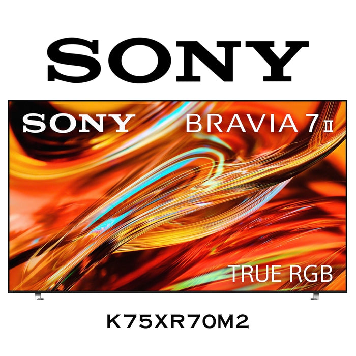 SONY K75XR70M2 | Téléviseur Bravia 7 II, 4K, True RGB, HDR, Gemini 75''