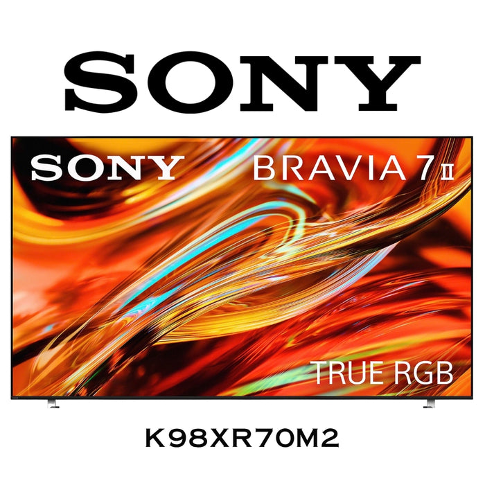 SONY K98XR70M2 | Téléviseur Bravia 7 II, 4K, True RGB, HDR, Gemini 98''