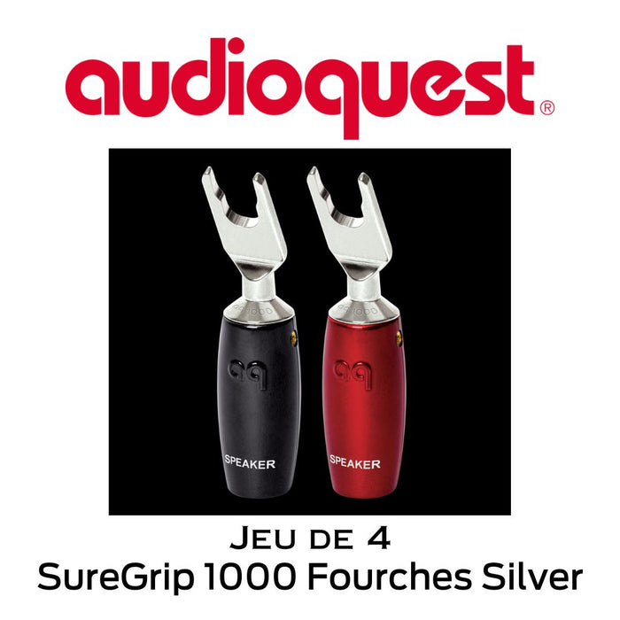 Audioquest SureGrip 1000 Fourches Silver - Connecteurs type Fourches