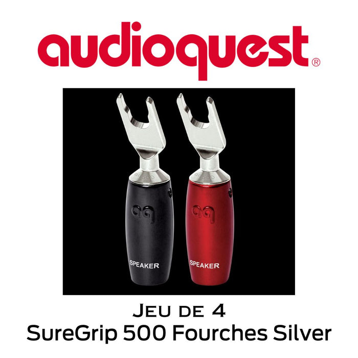 Audioquest SureGrip 500 Fourches Silver - Connecteurs de type Fourches
