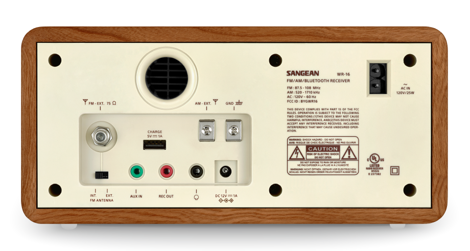 SANGEAN WR-16 | Radio de table AM / FM / AUX / Bluetooth noyer