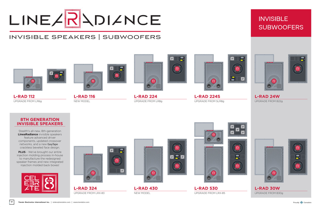 Stealth Acoustics LR116| Enceinte invisible 2 voies avec 1 hp 6.5'' (Unité)