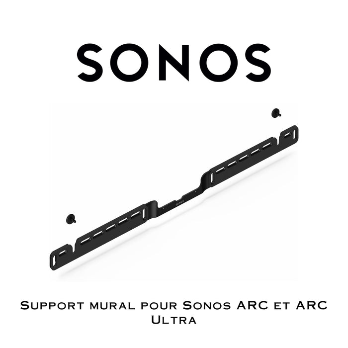 Sonos Arc Ultra | Support mural noir pour barre de son ARC et ARC Ultra