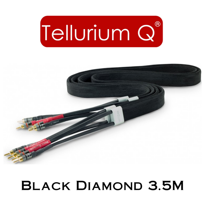 Tellurium Q Série Black Diamond - Câbles à haut-parleurs lisse, finement détaillée et excellente résolution! La musique est présentée comme un tout cohérent avec un sens à couper le souffle du réalisme et du naturel. (la paire)