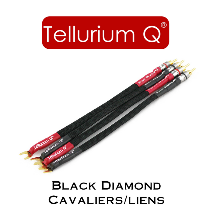 Tellurium Q Black Diamond Cavaliers / liens - Câbles de liaison bifilaire 30cm conçue pour être utilisée avec Tellurium Q Black Diamond ou tout câbles de la série Silver, pour remplacer les liens externes fournis avec votre haut-parleur (la paire)