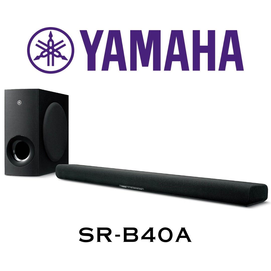 Yamaha SRB40A Barre de Son Dolby Atmos avec Caisson de Basses Sans