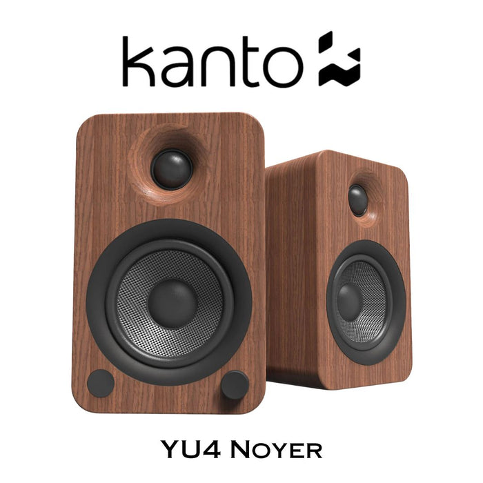 Kanto YU4 - Haut-parleurs d'étagère amplifiés 70W Bluetooth® Phono