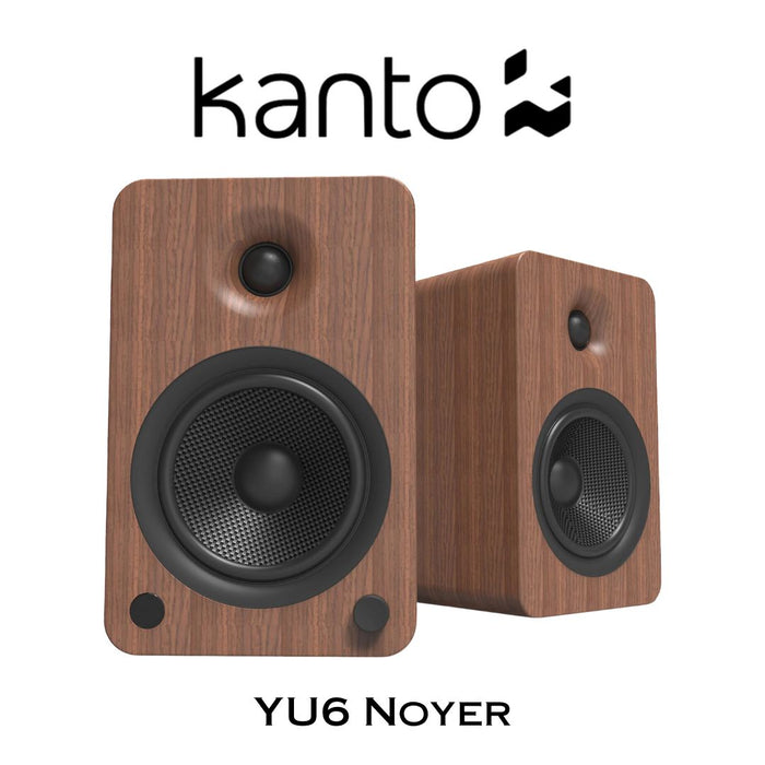 Kanto YU6 - Haut-parleurs d'étagère amplifiés 100W Bluetooth® Phono
