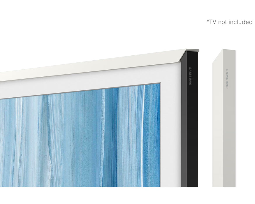 Cadre moderne blanc personnalisable pour le téléviseur The Frame/The Frame Pro