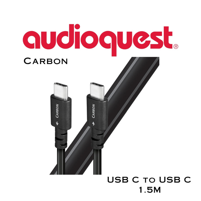 Audioquest Carbon USB-C > C | Câble audio haute définition argent pur à 5%