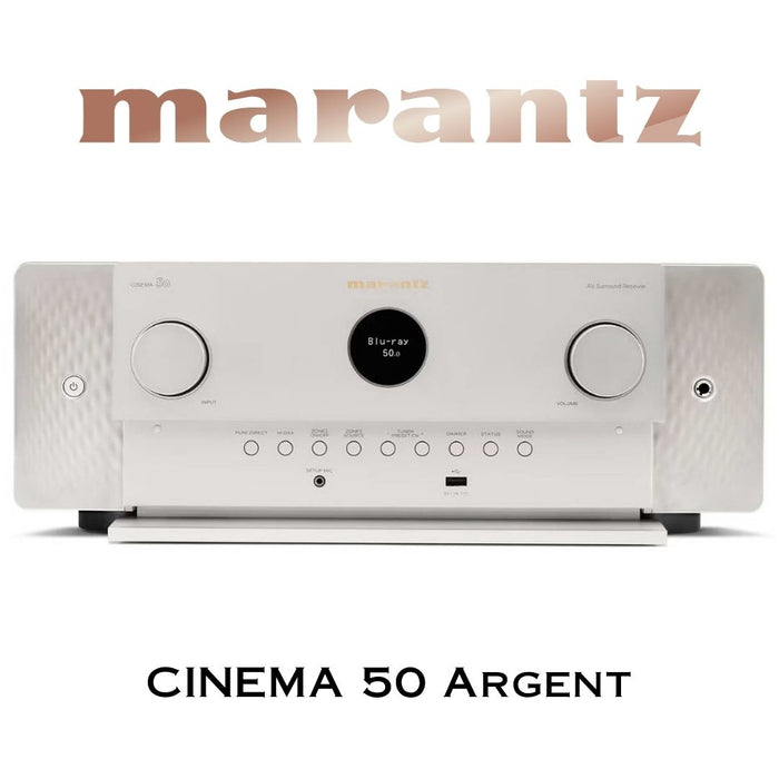 Marantz Cinema 50 - Récepteur cinéma maison 9.4, 8K, 110W, 9 canaux amplifiés, Dolby Atmos, DTS:X et 8K Ultra HD