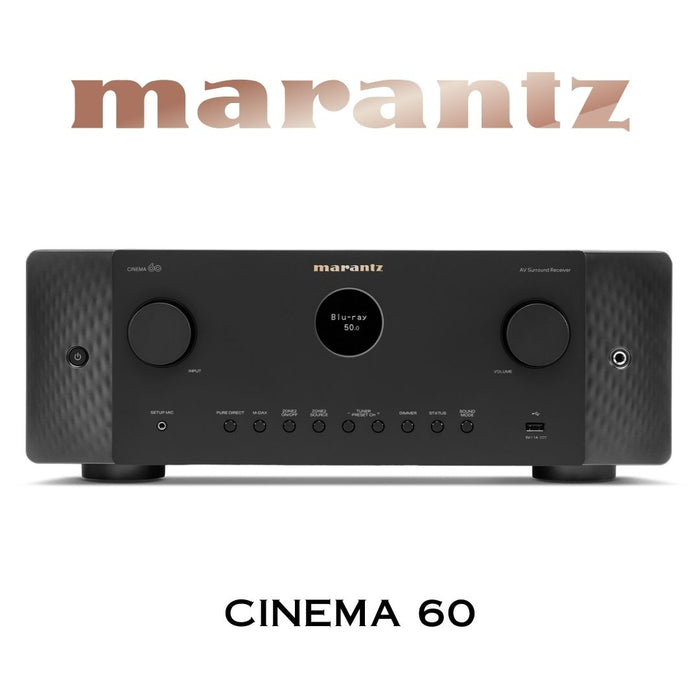 Marantz Cinema 60 - Récepteur cinéma maison 7.2, 8K, 100W, 7 canaux amplifiés, Dolby Atmos, DTS:X