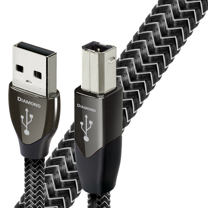 Audioquest Diamond - Câbles d'interconnexion USB A-B 72v 100% argent