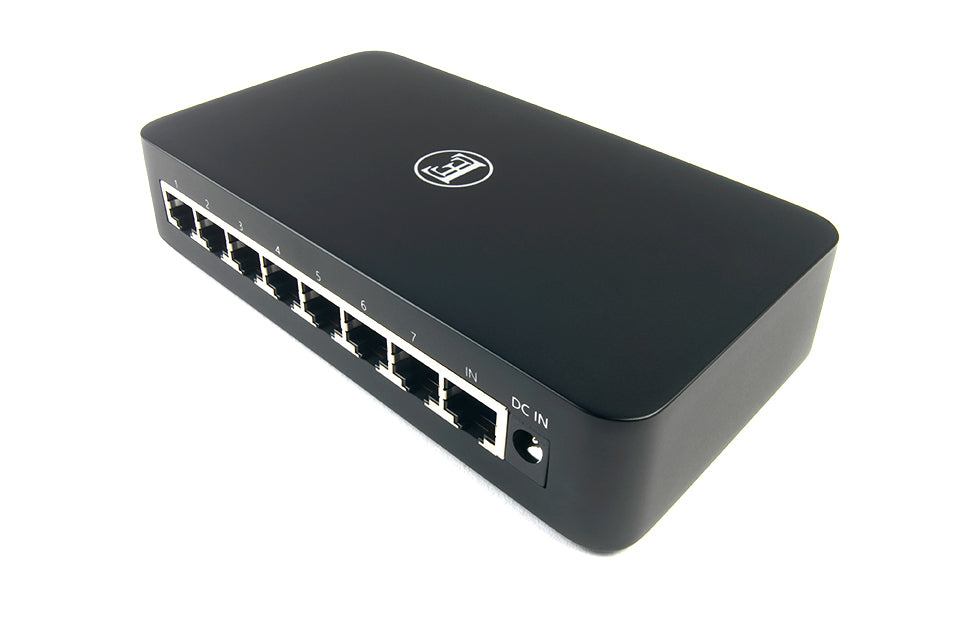 English Electric 8Switch | Huit ports Ethernet Gigabit 100/1000 Base-T de qualité audio