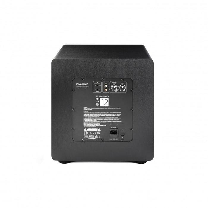 Paradigm Essential 12 | Caisson de basses 350 Watts avec HP de graves de 12''