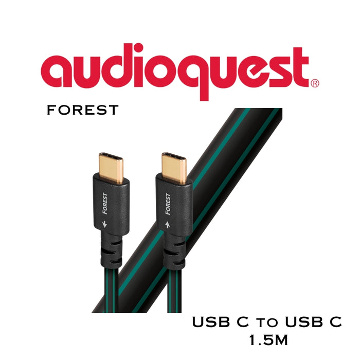 Audioquest Forest USB-C > C | Câble audio haute définition argent pur à 0,5%