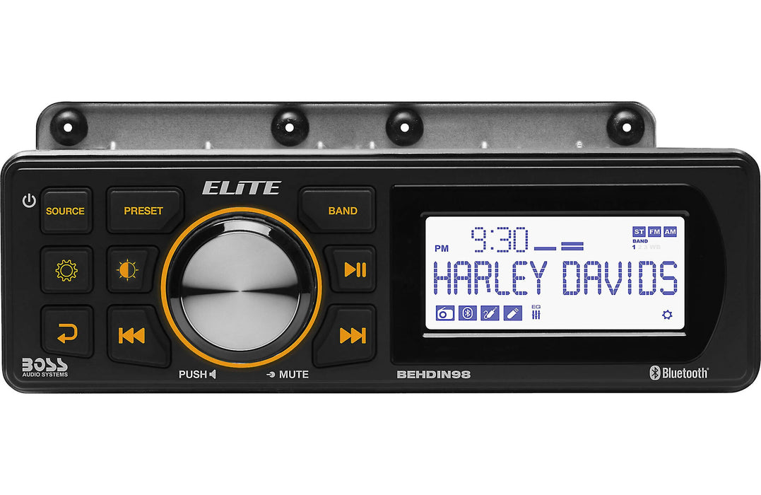 BOSS Audio Elite BEHDIN98 | Récepteur multimédia motos Harley-Davidson 1998-2013